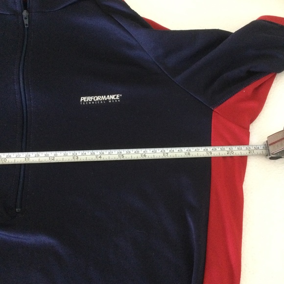 Performance Navy&Red 1/4 Zip Cycling Jersey Size: Medium - Picture 7 of 9